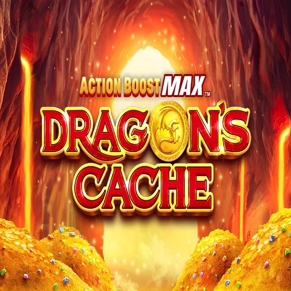 Action Boost Max Dragon's Cache slot icon by SpinPlay Games, available at Kaleo Casino