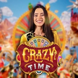 Crazy Time slot logo by Evolution at Kaleo CasinoCrazy Time